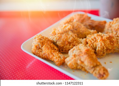 Hot Kentucky style fried chicken yummy tasty happy meal of fast food american pop culture