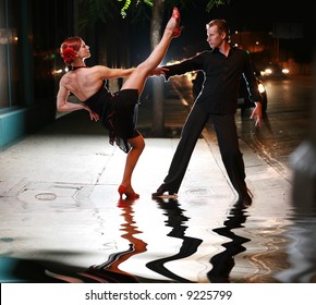 Hot Latin Dance On A Street