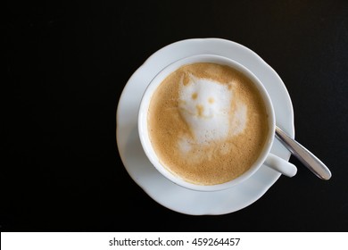 Hot Latte, Latte Art Cat