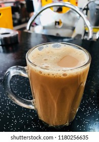 Hot Milk Tea Or Teh Tarik / Teh Tarik Is A Hot Milk Tea Beverage Which Can Be Commonly Found In Restaurants, Outdoor Stalls And Kopi Tiams