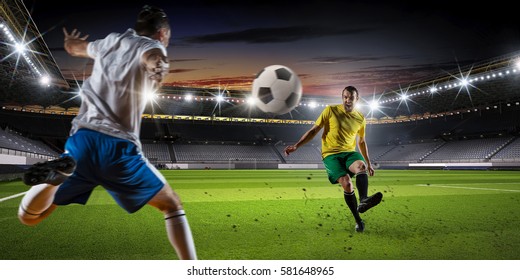 Hot Moments Soccer Match Mixed Media Stock Photo 581648965 