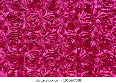  Hot Pink Rose Pattern Drapes.  Seamless Background