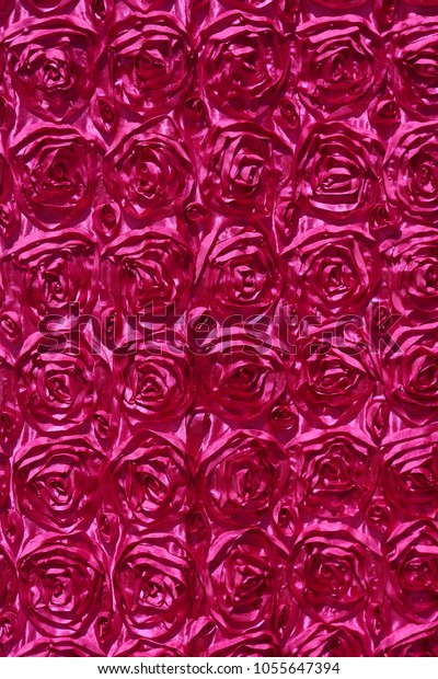 Hot Pink Rose Pattern Drapes Rose Stock Photo Edit Now 1055647394