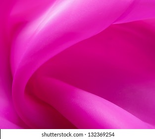 Hot Pink Satin Fabric Close-up