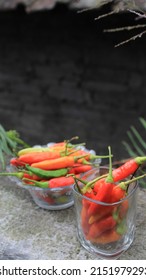 Hot Red Chilli, Pile Of Cayenne Pepper In A Bowl, Spicy Red Green, Ready For Cooking, Already Picked, Food Photography, Delicious, Taste Fresh Herbal Vegetable, Agriculture.