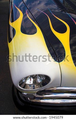 Hot Rod with Yellow Flames