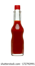 Hot Sauce In Bottle With Clipping Path