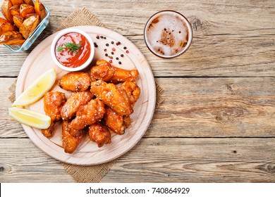 Hot and Spicy Buffalo Chicken Wings.top view.
