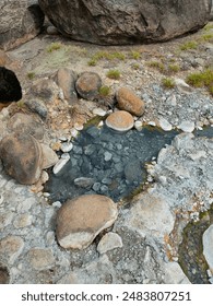 Hot spring for boiling eggs  Suitable for winter travel.