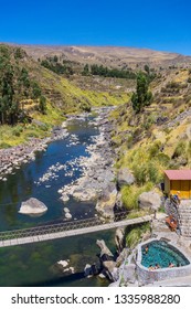 Hot Springs In Colca River Near Arequipa, Peru