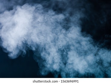 Hot steam isolated on black background