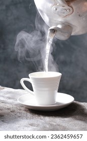 hot tea on the table