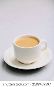 Hot Thai Tea Cup On A White Background