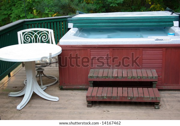 Hot Tub Chair Table Stock Photo Edit Now 14167462