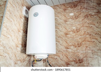 Hot Water Boiler Tank In Bathroom