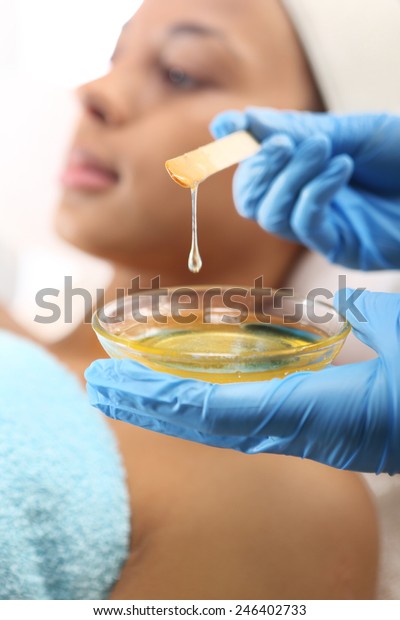 Hot Wax Hair Removal Woman Beauty Stock Photo Edit Now 246402733