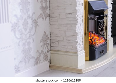 Modern Fireplace Closeup Images Stock Photos Vectors Shutterstock