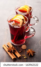 Hot Wine (mulled Wine) With Spices