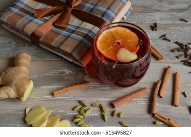 Hot wine with spices