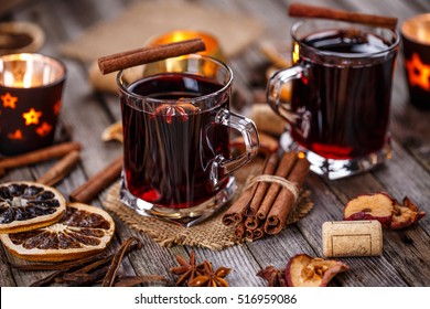 Hot Wine For Winter And Christmas 