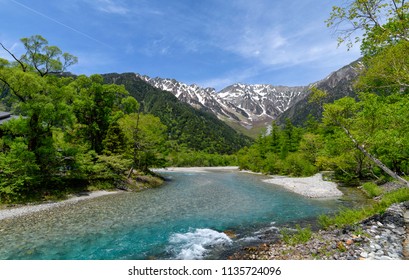 Hotaka Mountain Azusa River Kamikochi Japan Stock Photo 1135724096 