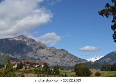 Hotel And Big Mountain In San Carlos De Bariloche. 