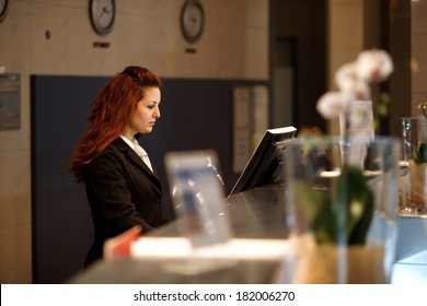 Desk Clerk Images Stock Photos Vectors Shutterstock
