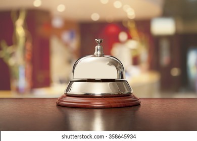 Hotel Concierge. Service Bell At The Hotel