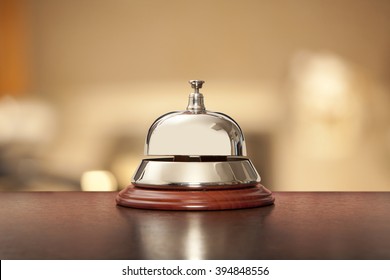 Hotel Concierge. Service Bell At The Hotel