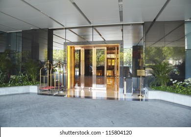 Hotel entrance.