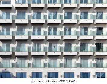 Hotel Facade. Repetition. Low Season. Ibiza