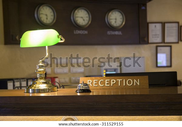 Hotel Front Desk Focus On Reception Stock Photo Edit Now 311529155