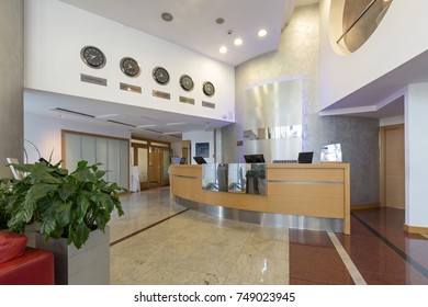Hotel interior, reception area