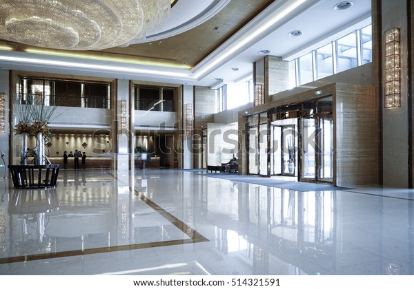 Hotel lobby\
interior