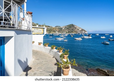 A Hotel On Ischia With A Stunning View On Maronti Beach, One Of The Most Popular Of The Island. Ischia, Italy, Sept. 2021