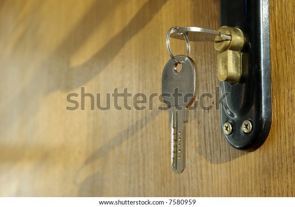 Hotel Room Door Lock Key Stock Photo (Edit Now) 7580959