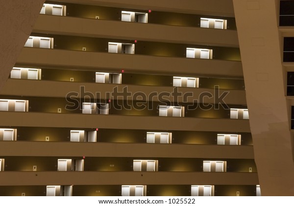 Hotel Room Doors Diagonally Lines Inside Stock Photo Edit