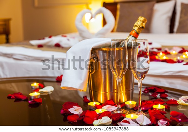 Hotel Room Honeymoon Table Fruit Plate Stock Photo Edit Now