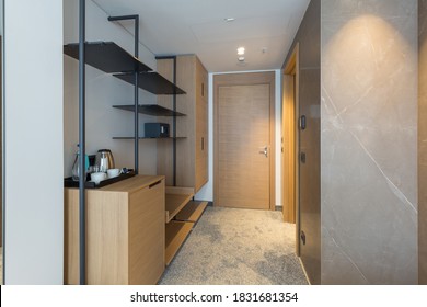 Hotel room interior, entrance area - Shutterstock ID 1831681354