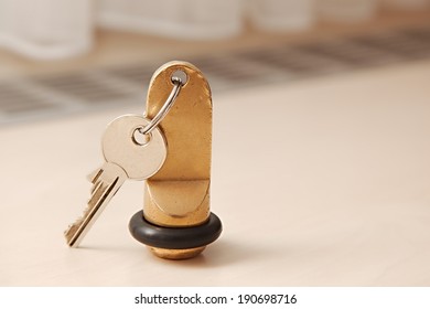 Hotel Room Key On A Table