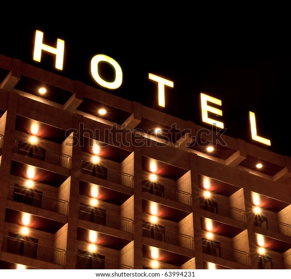 Hotel Sign Stock Photo (Edit Now) 63994231