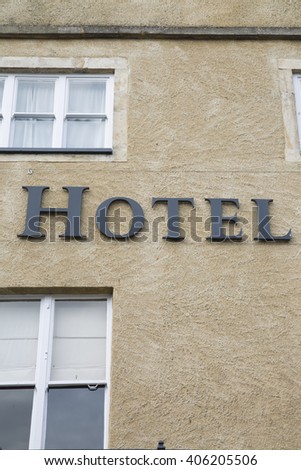 Similar – dilapidated building with lettering