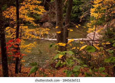 Houghton Falls State Natural Area On Lake Superior. Fall Time!