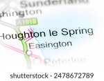 Houghton le Spring. United Kingdom on a map