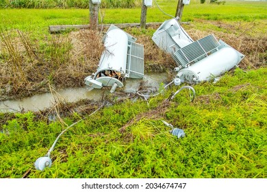 Houma Louisiana  USA - August 28, 2021 Hurricane Ida Aftermath