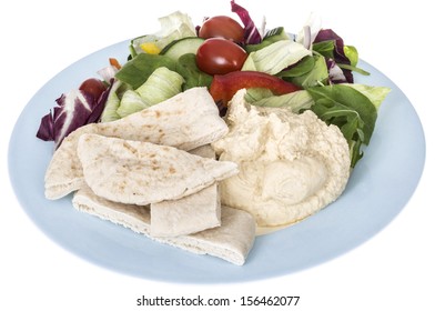 Houmous With Pitta Bread And Salad