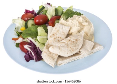 Houmous With Pitta Bread And Salad