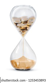 Hourglass In Action, Time Is Money