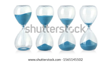 Hourglass isolated on white background with clipping path