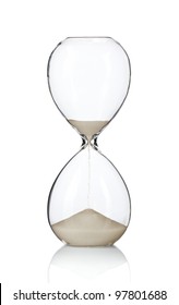 Hourglass, Sand Glass Isolated On White Background